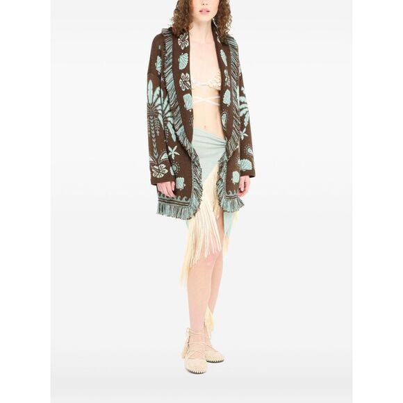 Alanui Women Echoes Of The Island Wool And Cotton Cardigan - Picture 2 of 5